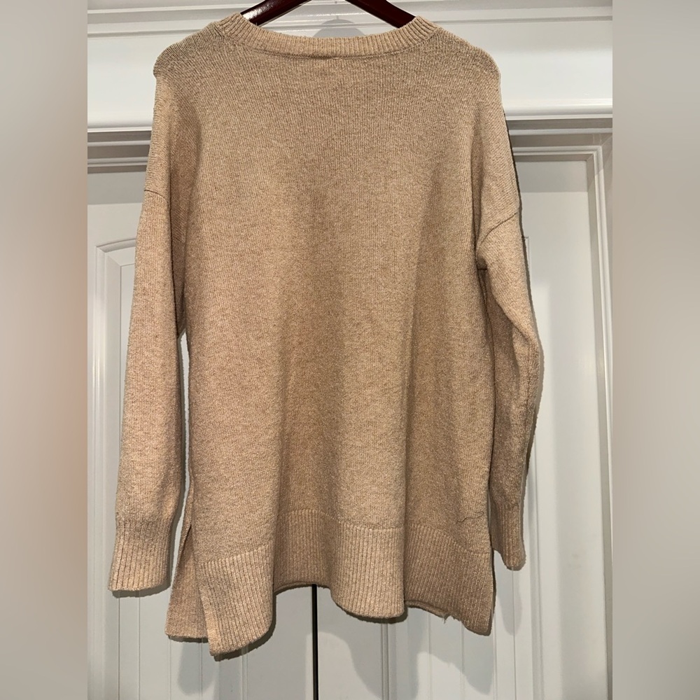 a.n.a. Front Seam Sweater | Large Tan Knit Top - Picture 6 of 6